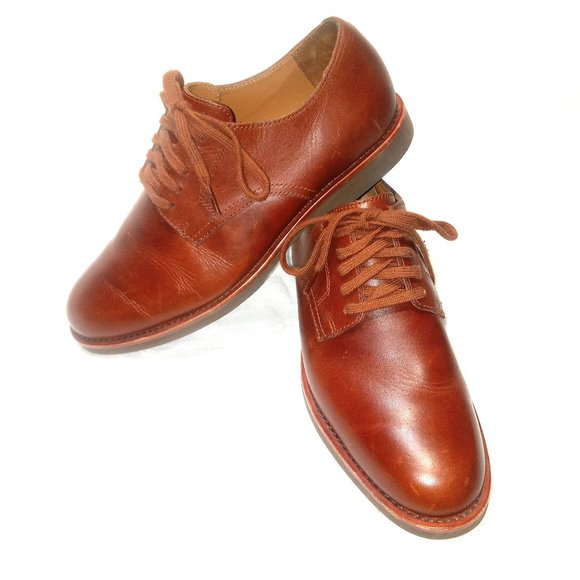 Pol Ralph Lauren Odis Brown Genuine Leather Derbys Size 9.5D